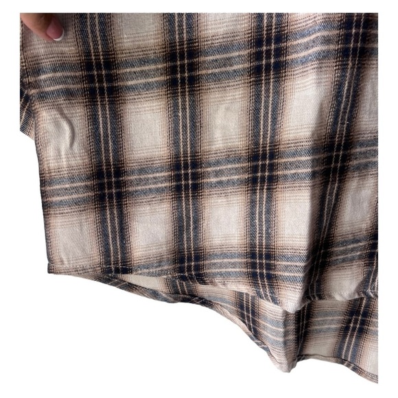 UNIXEX boohoo Extreme Oversized Checked Shirt BUTTON DOWN casual fresh  Navy  1o - Picture 7 of 9